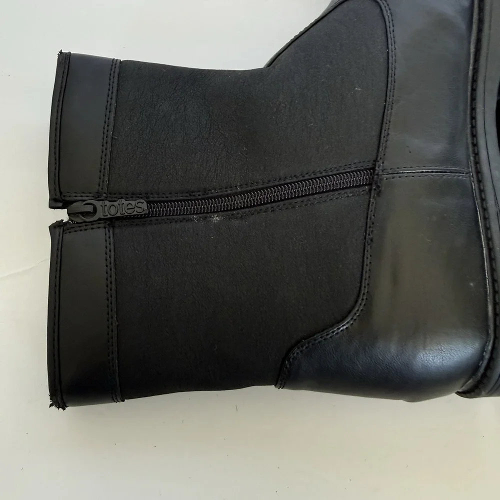 Totes Dave Men's 13M Black Waterproof Thermolite Faux Fur Winter Snow Boots